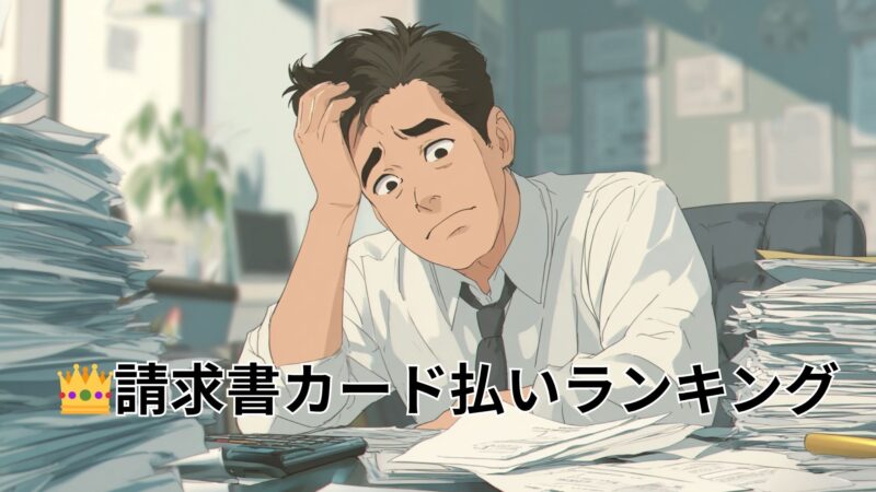 請求書カード払いおすすめ比較ランキング