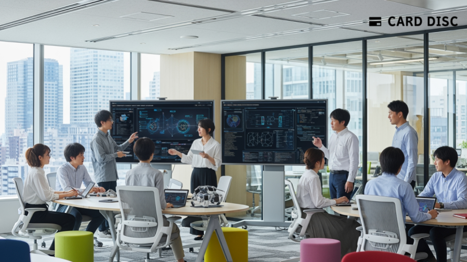 アールティがDICからの資金調達セカンドクローズを発表した内容を示す、革新と協力の雰囲気を持つ日本の現代的な都市シーン。